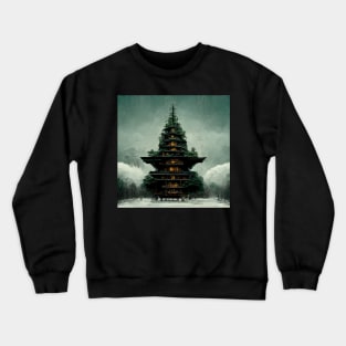 Mountain Pagoda Sharp - Fantasy Scapes Crewneck Sweatshirt